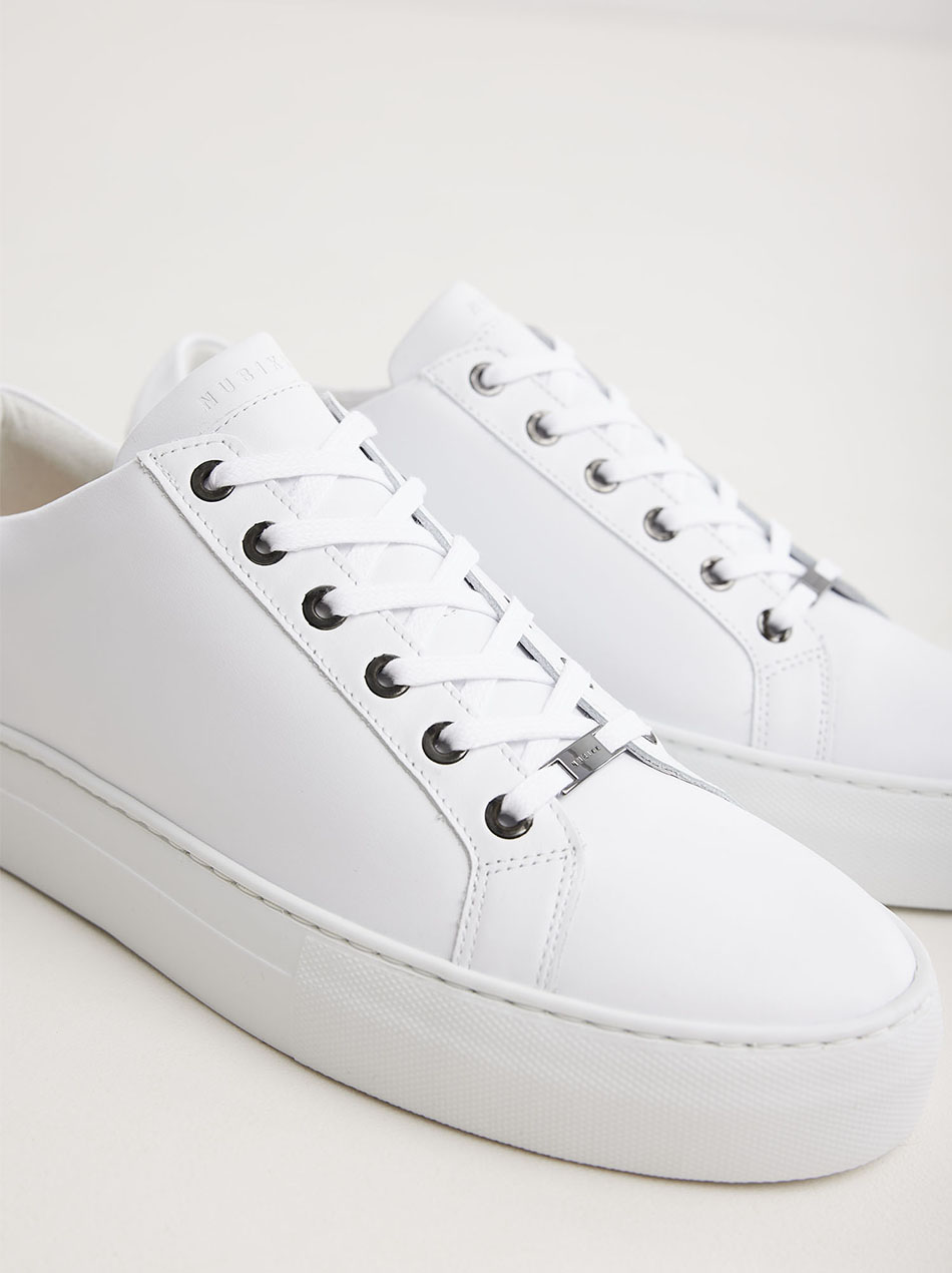 Fashion nubikk witte sneakers